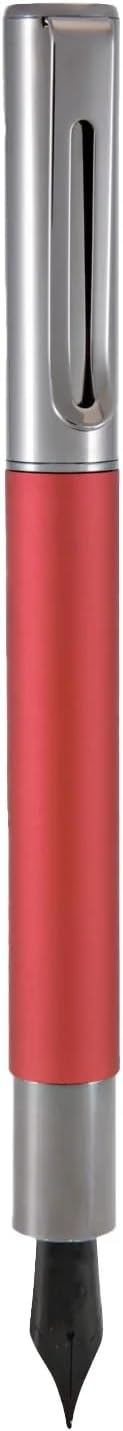 Monteverde USA Ritma Fountain Pen in Red – Omniflex Nib, Flexible JoWo Stainless Steel, Refillable Ink Cartridge/Converter – Ideal for Calligraphy & Artistic Expression