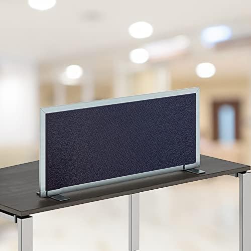 OBEX Acoustical Free Standing Privacy Screen, Cubicle Accessories Desk Privacy Panel, Desk Dividers for Office, Office Furniture Partitions Portable Sound Proof Dividers, 18" x 36", Slate