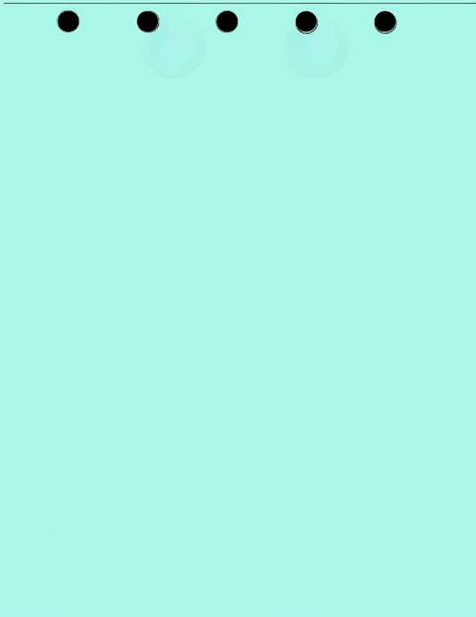 Limited Papers(TM) Writing and Copy Paper, Variation of Colors 8.5" x 11", 5 Hole Top-Punched, 20 Pound Text, 500 Sheets Per Ream. (2500, Turquoise)