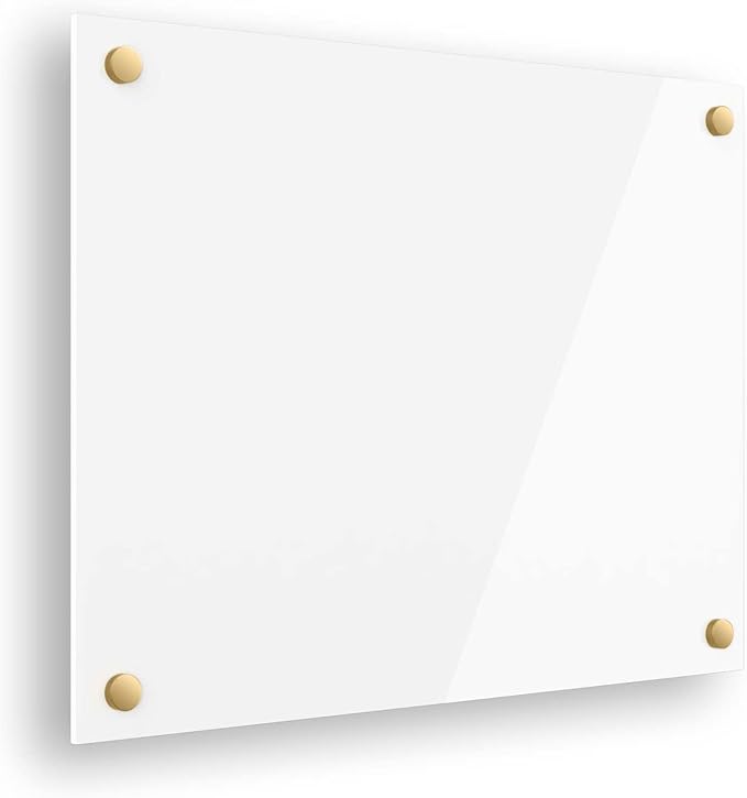 Ships Next Day, Made in USA - Acrylic Dry Erase Board | Non-Magnetic Dry Erase Board | Hanging Frameless White Board | Acrylic for Office, School and Home Walls | for Kids & Adults (White - 20x30)