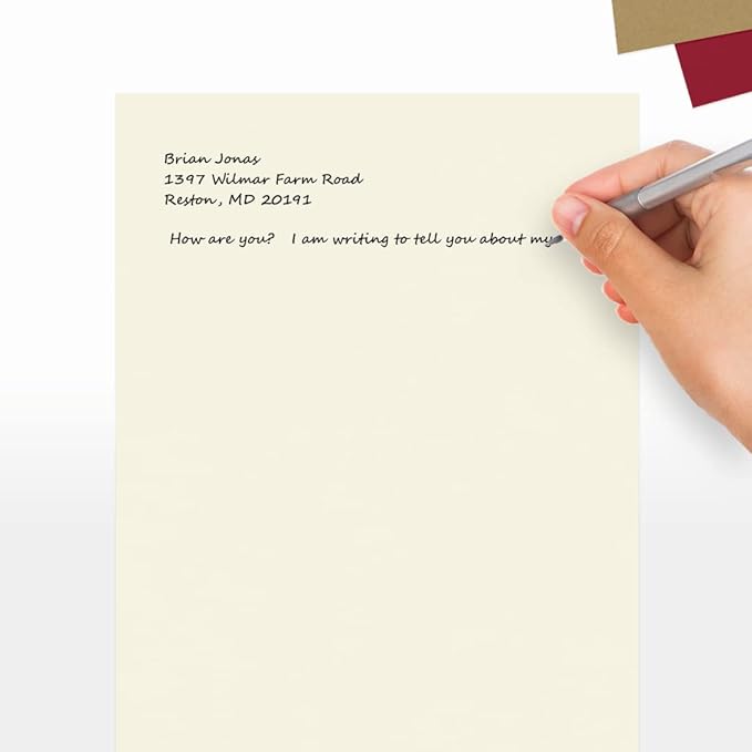 LUXPaper 8.5" x 11" Classic Crest Paper | Letter Size | Natural White | 24lb. Text | 500 Qty