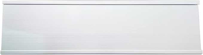 5 Pack 2" x 10" Aluminum Desk Name Plate Holders,Office Business Desk Sign Holder for Meeting Room or Other Business Event (Silver)