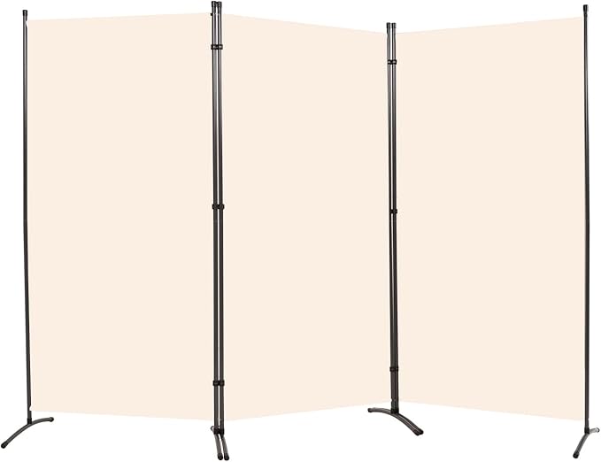 Room Divider 6FT Folding Privacy Screens, 3 Panel Partition Room Dividers w/Freestanding Design, Portable Wall Divider for Room Separtation, Fabric Screen Panel for Home Office Bedroom Dorm