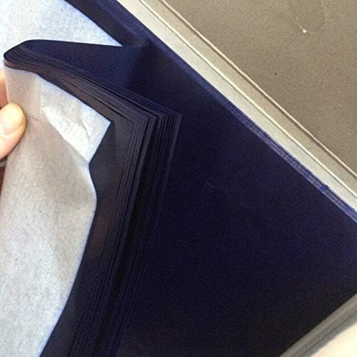 BE-TOOL Carbon Paper 100PCS A5 Copy Carbon Paper Repeatedly Use Blue Carbon Paper for Wood, Paper, Canvas (12.75CM18.5CM)