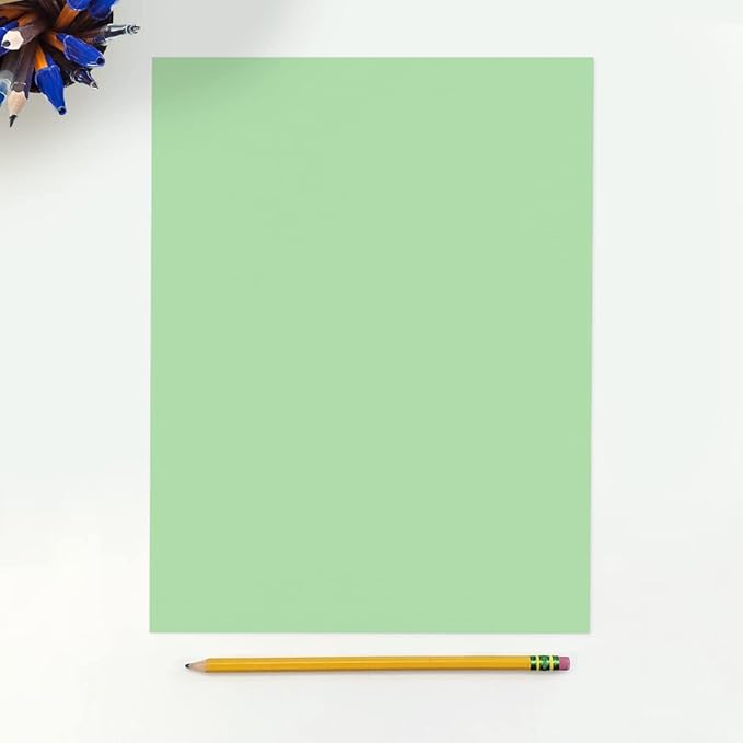 LUXPaper 8.5" x 11" Cardstock | Letter Size | Pastel Green | 65lb. Cover | 50 Qty