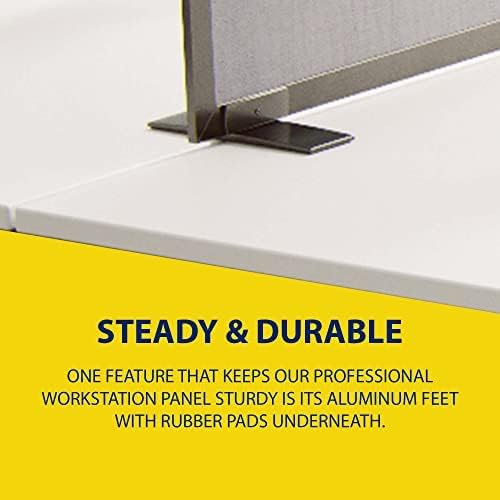 OBEX Acoustical Free Standing Privacy Screen, Cubicle Accessories Desk Privacy Panel, Desk Dividers for Office, Office Furniture Partitions Portable Sound Proof Dividers, 12" x 24", Graphite