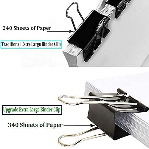 Ufmarine Extra Large Binder Clips 2.4 Inch Length, Jumbo Binder Clips for Office (18 Pcs)