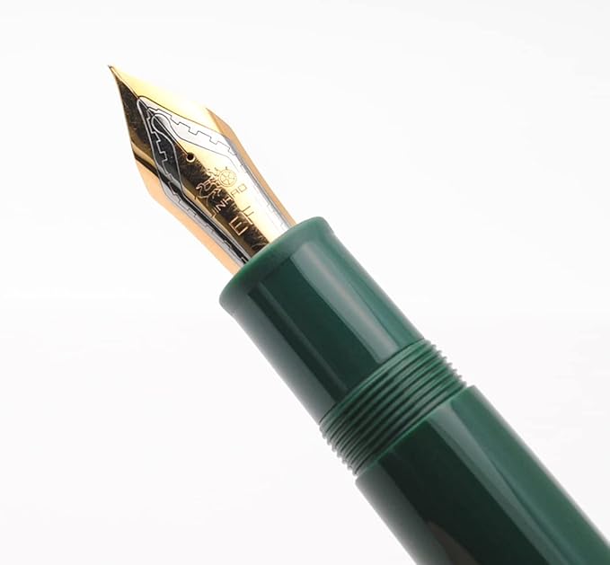JINHAO X159 Fountain Pen (EF Nib 0.38mm, Dark Green with Gold Clip)