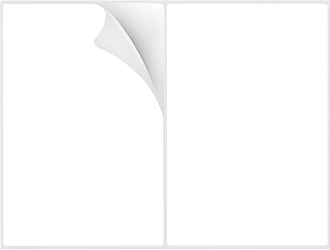 8-1/2"×5-1/2" Shipping Labels 100 Labels Sticker Paper for Laser/Ink Jet Printer mailing Labels 8.5"×11" White 2 per Sheet