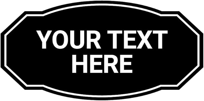 Custom Victorian Wall or Door Sign – Personalized Plastic Sign with Your Text – Easy to Install with Strong Double-Sided Tape – Indoor/Outdoor Use – Made in the USA