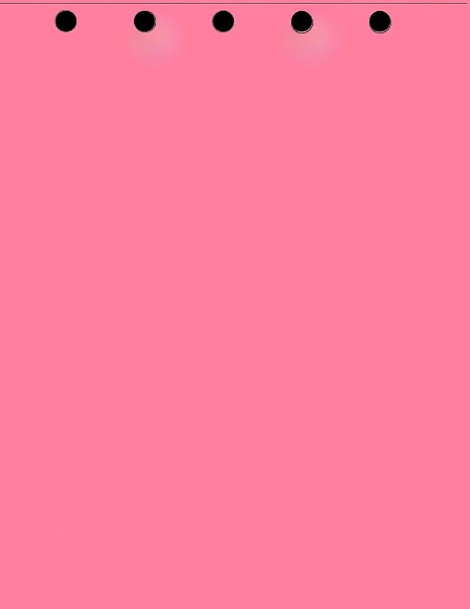 Limited Papers(TM) Writing and Copy Paper, Variation of Colors 8.5" x 11", 5 Hole Top-Punched, 20 Pound Text, 500 Sheets Per Ream. (500, Cherry)