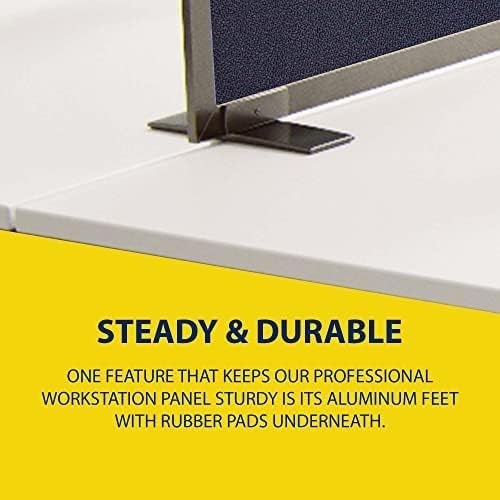 OBEX Acoustical Free Standing Privacy Screen, Cubicle Accessories Desk Privacy Panel, Desk Dividers for Office, Office Furniture Partitions Portable Sound Proof Dividers, 18" x 36", Slate