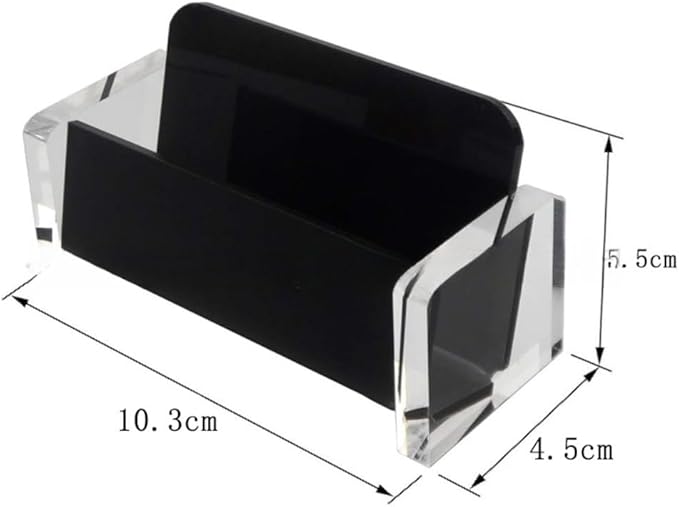 Startbuymore Acrylic Business Card Holder For Desk, Clear Business Cards Display Holders Stand - Stylish Access Display For Desk Business Card Stand(black)