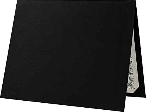 LUXPaper 9.5" x 12" Certificate Holders | Black Linen | 100lb. Cover | 50 Qty