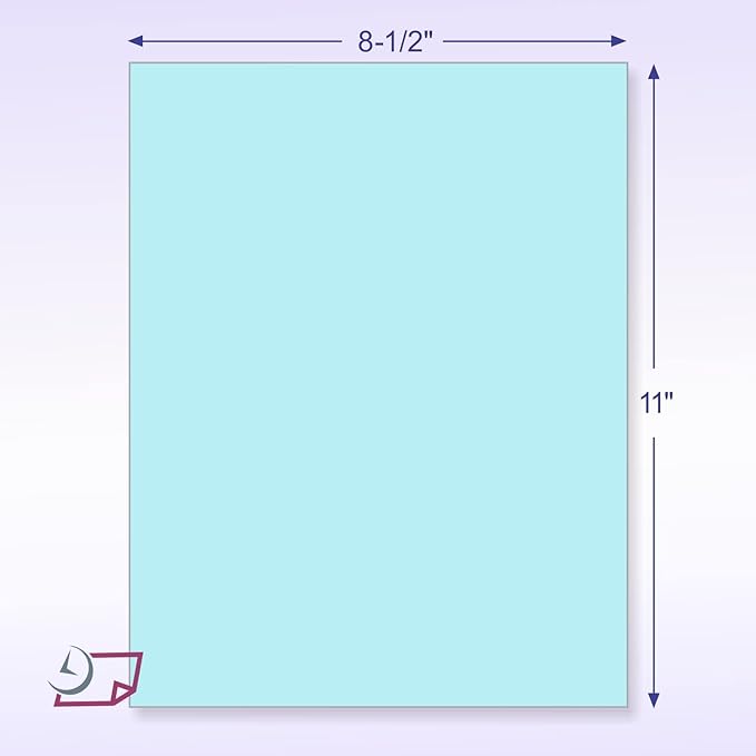 NextDayLabels - Pack of 500 Sheets 8-1/2" x 11" Letter Size CFB NCR (Carbon-Less) Paper, for Laser or Ink Jet Printer (Blue CFB)