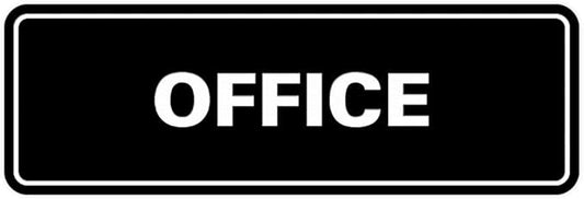 Signs ByLITA Standard Office Sign - Professional Business Signage - Easy to Install (Black) - Large 1 Pack