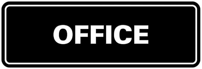 Signs ByLITA Standard Office Sign - Professional Business Signage - Easy to Install (Black) - Medium 1 Pack