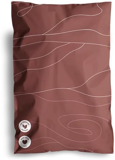 Poly Mailers 6 x 9 Inch - 100 pack Biodegradable Shipping Bags for Stationery and Small Accessories - Impack Self-Seal Waterproof Thick Mailing Envelope for Small Items - Tidal Terracotta
