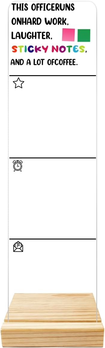 Monitor Memo Board Computer Monitor Memo Board Team Gifts Acrylic for Computer Monitors Laptop and Desktop with Removable Design 12.6X 3.15 x 0.2 inches