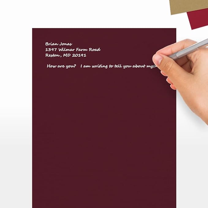 LUXPaper 8.5" x 11" Cardstock | Letter Size | Burgundy Linen | 100lb. Cover (183lb. Text) | 1,000 Qty