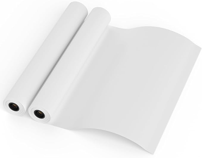 FungLam Wide Format Paper, 24 in x 150 ft Plotter Paper, 2 Rolls CAD Bond Rolls with 2 in Core, 20 LB Bond Papers Rolls, Idea for CAD Drawings, Engineering Plans, GIS Maps & Architectural Designs