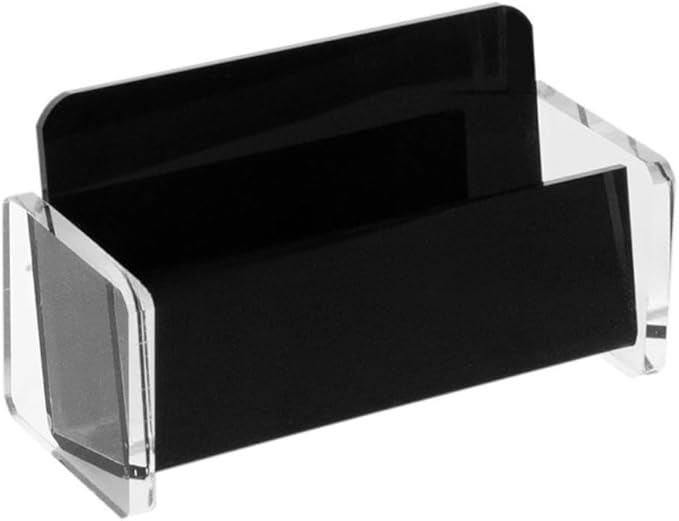 Startbuymore Acrylic Business Card Holder For Desk, Clear Business Cards Display Holders Stand - Stylish Access Display For Desk Business Card Stand(black)