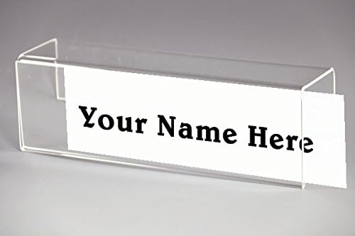 Plastic Products Mfg Single-Sided Cubicle Name Plates 8-1/2" Wide x 2-1/2" high x 3" deep Hook - PNH085025030 (10 Pack) by Plastic Products Mfg.