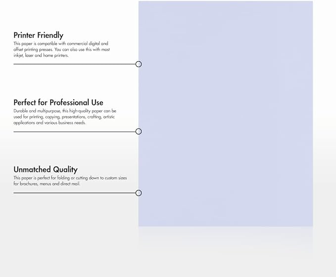 LUXPaper 8.5" x 11" Paper | Letter Size | Lilac Purple | 80lb. Text | 50 Qty