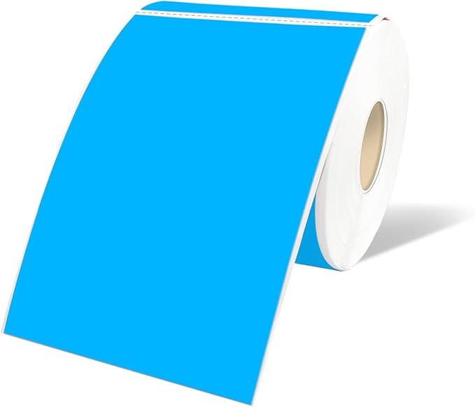 STARLIBOO 3"X5" Rectangle Colored Labels, Removable Moving Labels for Boxes, Permanent Warehouse Moving Stickers Square Label (250Labels, Blue)