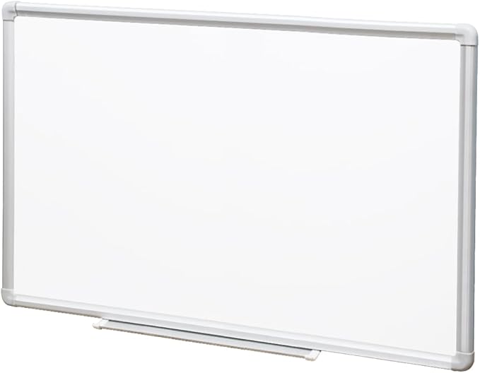 DEVELOP Large Magnetic Dry Erase White Board 60 x 36 Inches, Wall-Mounted 5' x 3' Whiteboard for Home Office School, Silver Aluminium Frame with Detachable Marker Tray, 4 Markers 1 Eraser 4 Magnets