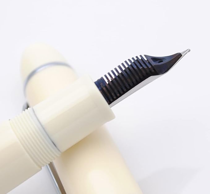 JINHAO X159 Fountain Pen (EF Nib 0.38mm, Ivory White with Silvery Clip)