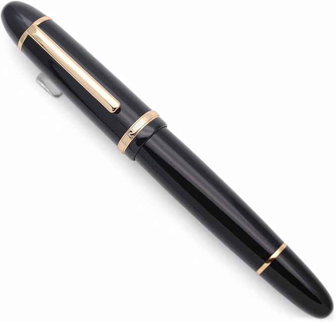 JINHAO X159 Fountain Pen (EF Nib 0.38mm, Black with Gold Clip)