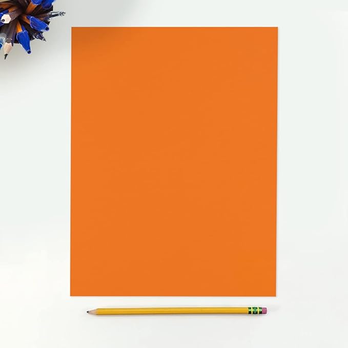 LUXPaper 8.5" x 11" Paper | Letter Size | Mandarin Orange | 80lb. Text | 500 Qty