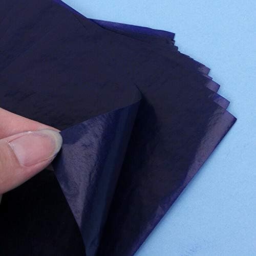 BE-TOOL Carbon Paper 100PCS A5 Copy Carbon Paper Repeatedly Use Blue Carbon Paper for Wood, Paper, Canvas (12.75CM18.5CM)