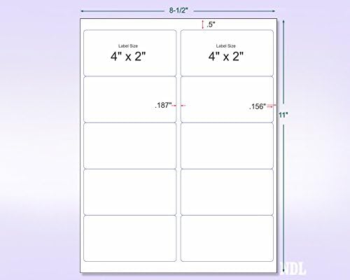 NextDayLabels - 8-1/2 x 11 Neon Color High Light Fluorescent Labels for Laser & Inkjet Printer (Pink Fluorescent, 4 x 2-10 Per Page | 250 Labels)