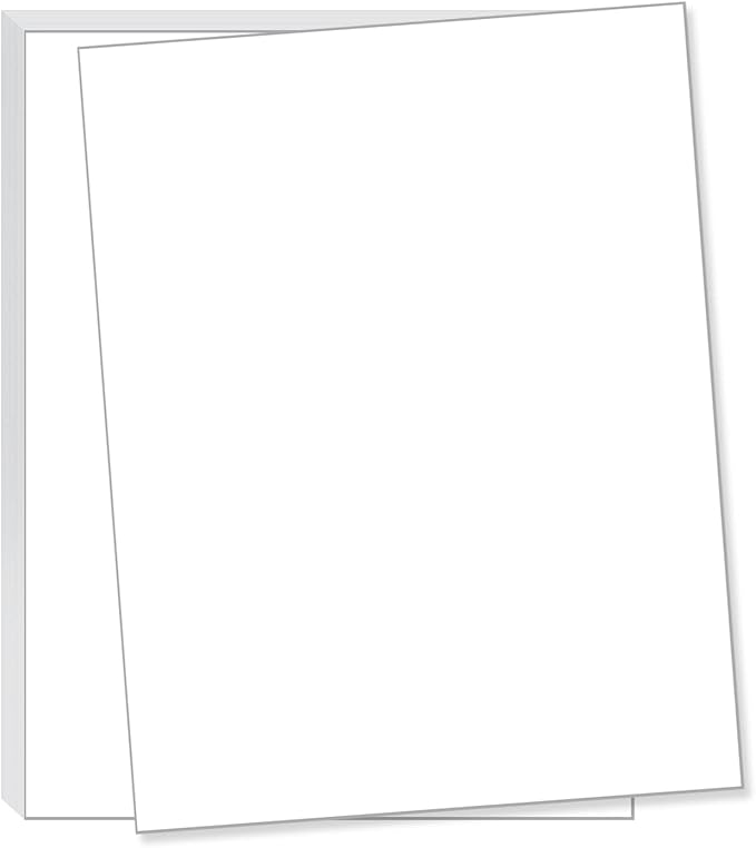 NextDayLabels 100 lb White Cover Cardstock - 50 Pack 8.5" x 11" Heavyweight Cover Paper (270 gsm) - Smooth Finish - Letter Size for Printing, Crafts, Invitations, Menus & More - Made in USA