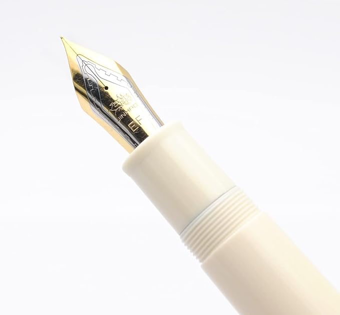 JINHAO X159 Fountain Pen (EF Nib 0.38mm, Ivory White with Gold Clip)