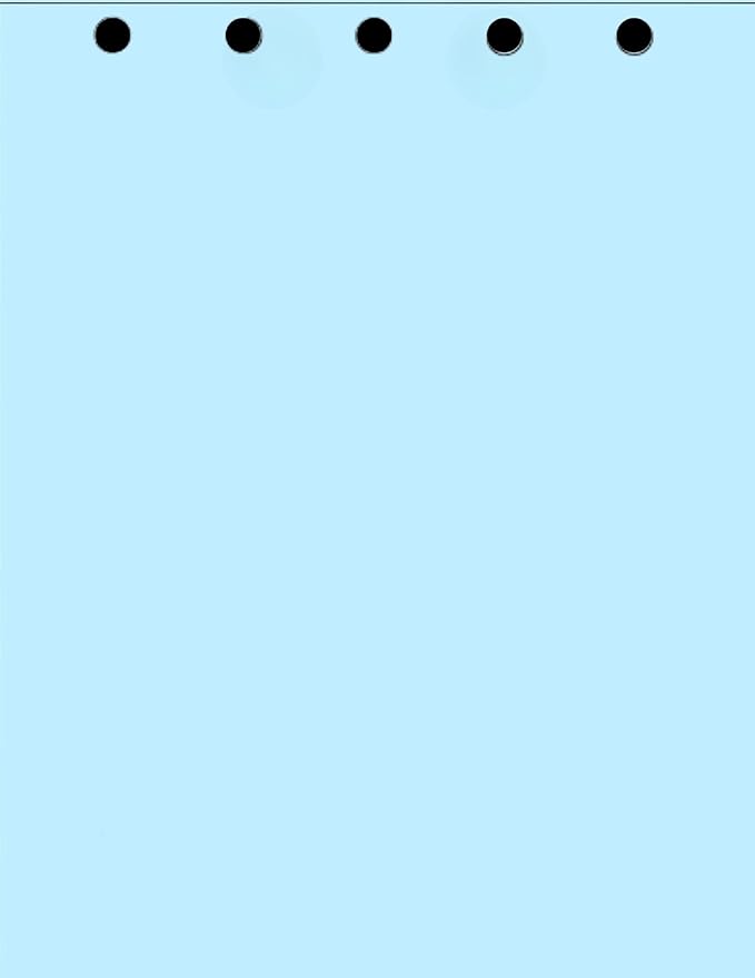 Limited Papers(TM) Writing and Copy Paper, Variation of Colors 8.5" x 11", 5 Hole Top-Punched, 20 Pound Text, 500 Sheets Per Ream. (2500, Blue)