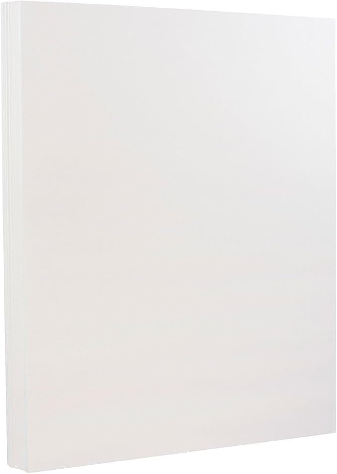 JAM PAPER Strathmore 28lb Paper - 105 gsm - 8.5 x 11 - Bright White Wove - 100 Sheets/pack