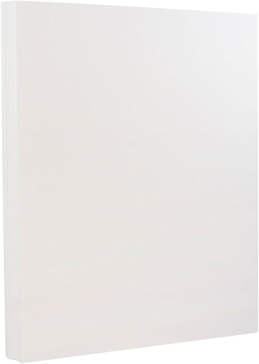 JAM PAPER Strathmore 28lb Paper - 105 gsm - 8.5 x 11 - Bright White Wove - 100 Sheets/pack