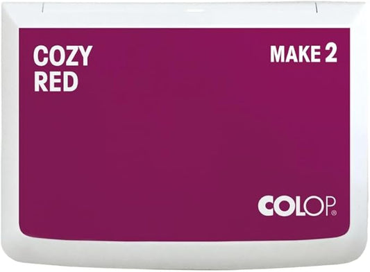 COLOP Make Series, Ink Stamp Pads, with Non-Toxic Premium Ink, Water-Based Acid-Free (Cozy Red, Make 2-2-3/4" x 4-1/4")