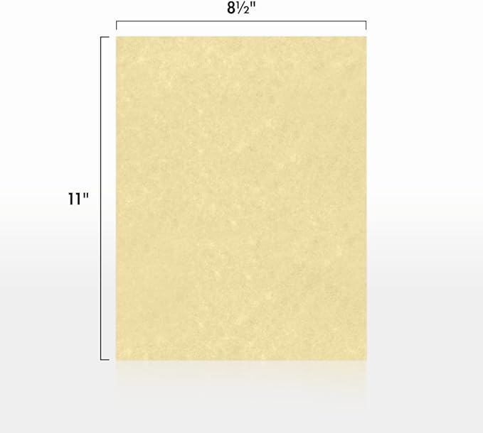 LUXPaper 8.5" x 11" Paper | Letter Size | Gold Parchment | 60lb. Text | 250 Qty