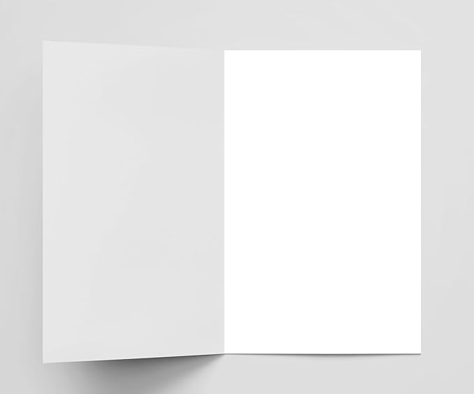 4x6"Plain White Folding Tent Cards (Set of 50)-8x6"Folds to 4x6"- Simple Blank Card Stock for Writing, Stamping, Drawing - Make Your Own Note, Thank You Cards
