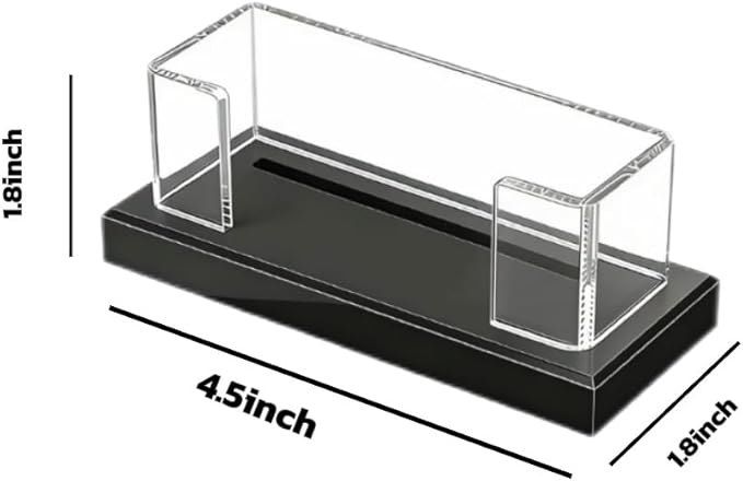 xxikhhhhikxx.Professional Business Card Holders - 2 Pack.Clear Desktop Display Stand for Organized Office, Reception & Networking Events, Durable & Stylish Card Organizer.