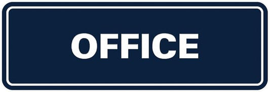 Signs ByLITA Standard Office Sign - Professional Business Signage - Easy to Install (Navy Blue/Gold) - Medium 1 Pack