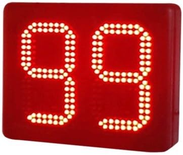 8" 2 Digits Lap Counter LED Timer Semi-Outdoor Seconds Countdown/up Timer IR Remote Control LED Digital Timer