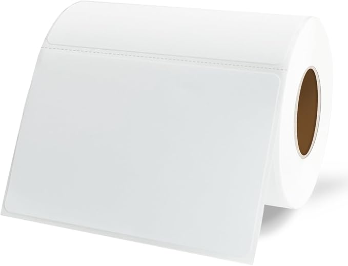 Yeachlaing Name Tag Stickers,3.5" x 2.25" White Labels,Waterproof/Oil/Tear Resistant/Ink Won't Smudge (260pcs,1 Roll)