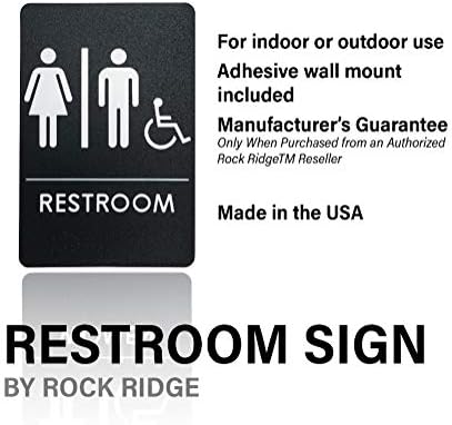 Men's/Women's Restroom Sign for Handicap Accessible Restroom ADA-Compliant Bathroom Door Sign, Made in USA, Pack of 12