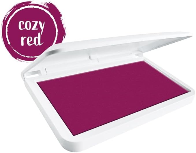 COLOP Make Series, Ink Stamp Pads, with Non-Toxic Premium Ink, Water-Based Acid-Free (Cozy Red, Make 3-3-1/2" x 6-1/4")