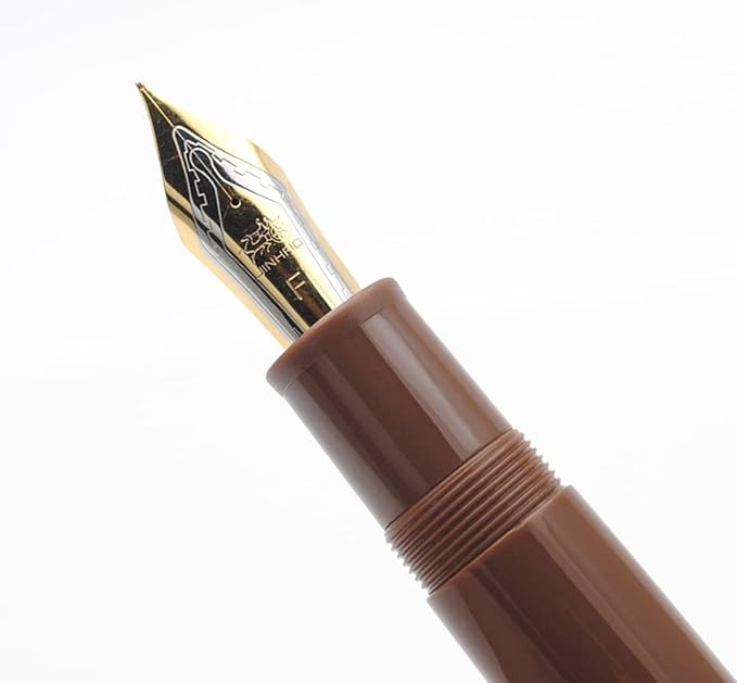 JINHAO X159 Fountain Pen (F Nib 0.5mm, Coffee with Gold Clip)